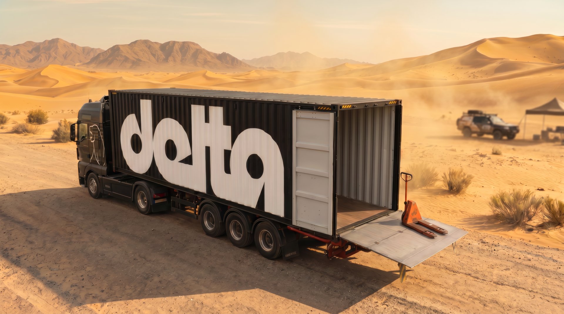 40ft Race-Container während Verladung