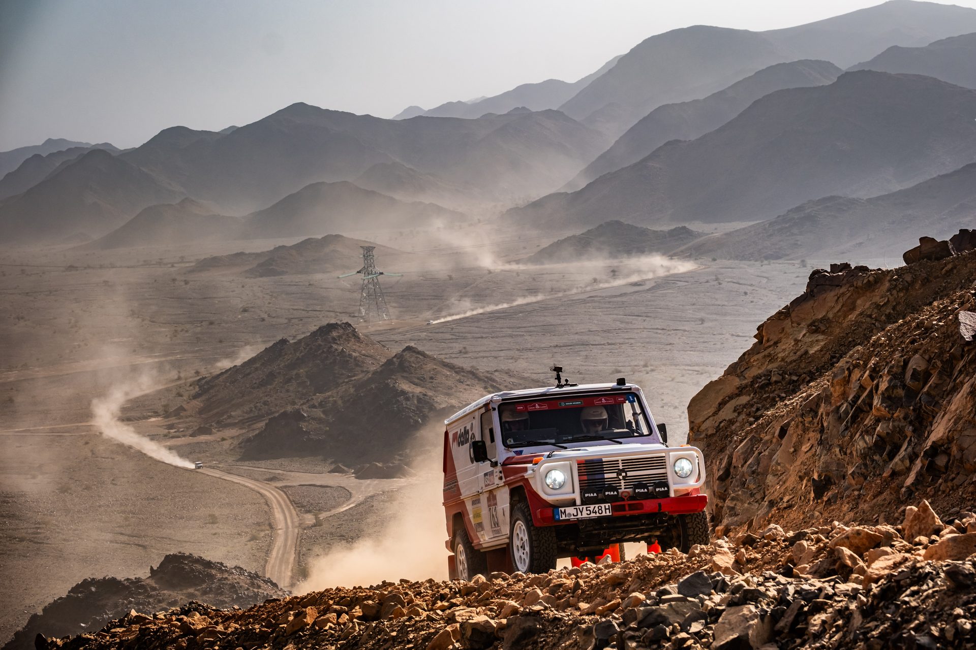 DELTA Race-Car in den saudischen Felsen